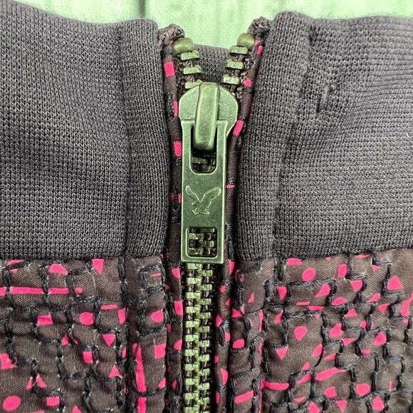 American Eagle US 6 Purple Jacquard Mini Pencil Skirt - Picture 4 of 6